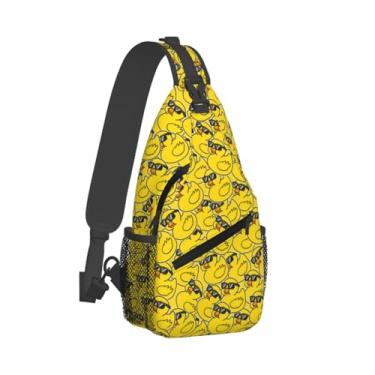 Imagem de Mochila tiracolo moderna com alça transversal multiuso para viagens e caminhadas, Pato, Medium