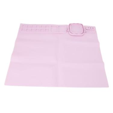 Imagem de Tapa de Desenho de Arte Infantil, Material de Silicone de Grau de Alimento, Design Macio e Portátil, Lavável Reutilizável Com Copo de Limpeza de Escovas, Cofre Criativo para Crianças, Tamanho de 51x42.6cm para