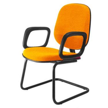 Imagem de Cadeira para Igrejas Evangélicas Diretor Interlocutor para Escritório Linha Uno Laranja