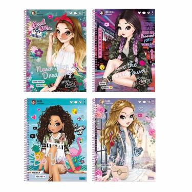 Imagem de Foroni Caderno Universitário 96 Folhas Amigas Para Sempre Capa Dura Espiral Pink