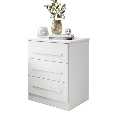 Imagem de Mesa de Cabeceira 3 Gavetas MDF(Branco)