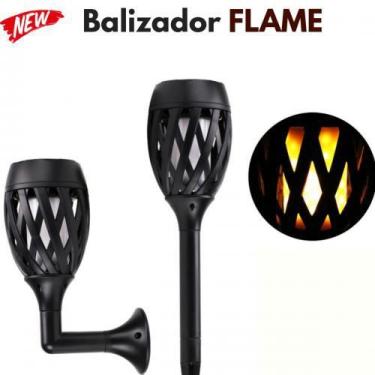Imagem de Luminária Solar Balizadora FLAME FOGO - ECOSOLI