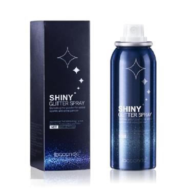 Imagem de Spray de glitter corporal, spray de glitter para cabelo e corpo, spray de cabelo com glitter para roupas, spray de brilho corporal de longa duração, adequado para palco, rave de festival e baile de