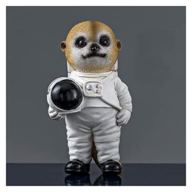 Imagem de 5JJJLOOOPP Bolsa de armazenamento de grande abertura, animal fofo, teclado de piloto espacial, bandeja decorativa capturada toda a glória virtual decoração de casa (cor: estilo 9) (estilo 7)