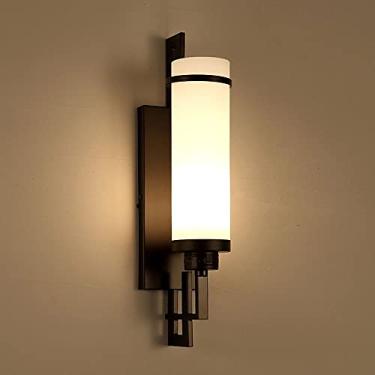 Imagem de HOSETEON Aplique de parede, aplique de parede abajur de vidro moderno aplique de parede de metal yle candeeiro de parede luzes de lavagem de parede para interiores clássicas rg Roomoom corredor