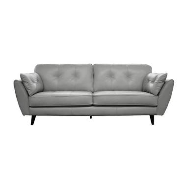 Imagem de Sofá de Couro Dallas 3 Lugares Grizzy - Mempra