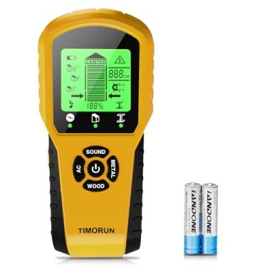 Imagem de Scanner de parede Stud Finder – Sensor de pino digital 6 em 1 atualizado para detecção de madeira, metal e fio CA – Localizador de gesso para drywall de digitalização profunda de 3,5 cm - Amarelo ocre