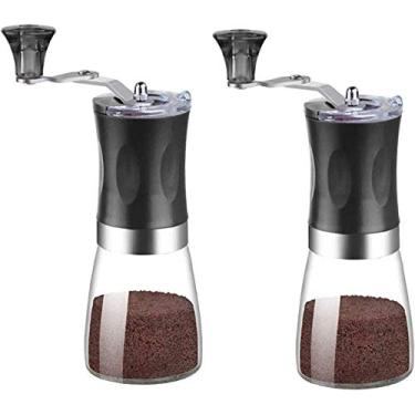Imagem de Moedor de pimenta, moedor de sal e pimenta, conjunto de moedor de sal e pimenta manual e moedor de sal com manivela com garrafa de vidro e moedor de sal