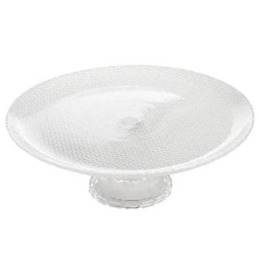 Imagem de Prato para Bolo Oriental com Pé em Vidro 27xA14cm Dynasty