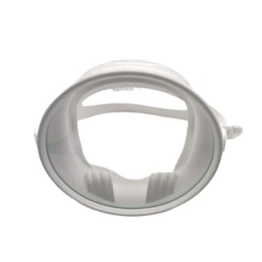 Imagem de simhoa Máscara de natação Muscha de óculos anti -nevoeiro silicone e vidro confortável lente oval lente subaquático, Branco