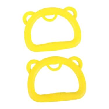 Imagem de Aymzbd 2pcs Ginástica anéis para crianças Fitness Forte Treinamento de força de rolamento Treinamento de força Pulpe Home Treping Gym Rings Non Slip Handles, Amarelo