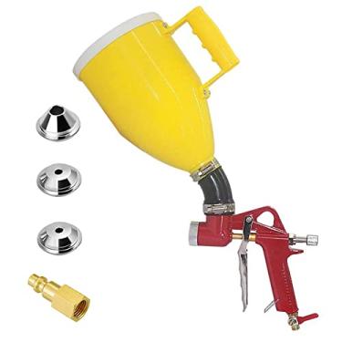 Imagem de Joywayus Pistola de pulverização Air Hopper com pulverizador de pintura de gesso de 4,0 mm/6,0 mm/8,0 mm, amarelo, cotovelo de 3 L