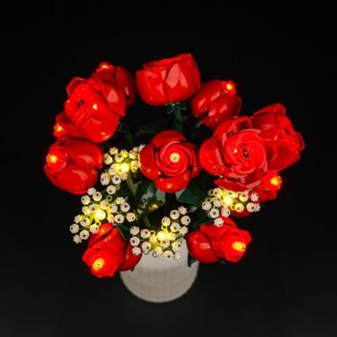 Imagem de VONADOLight Kit for Lego-Bouquet-of-Roses-10328 Flowers Icons (Lights Only, No Models) Creative LED Lighting Set Compatible with Lego 10328 Valentines Roses Bouquet Building Set