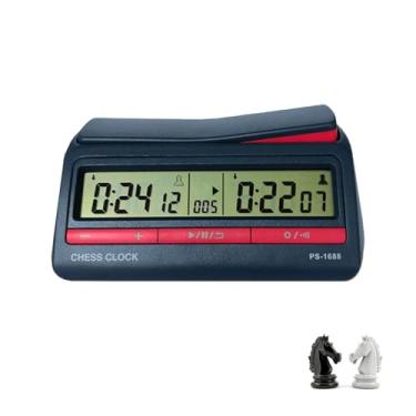 Imagem de Digital Chess Clock, Professional Electronic Chess Timer with Alarm, Multifunction Portable Chess Clock for Chinese Chess Board Go Game Timer