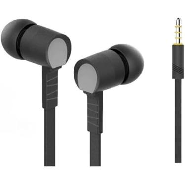 Imagem de Fone de Ouvido com Fio Premium P2, In-Ear, Super Bass, Microfone Integrado, 5ª Geração, Preto – Compatível com Smartphones, Tablets, Notebooks, PCs e Consoles.