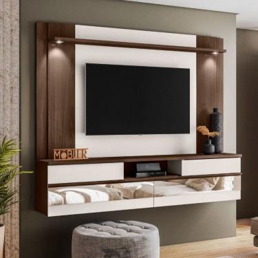 Imagem de Painel Home Suspenso Tv 75 " Atibaia Espelho e Luminária LED