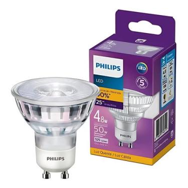 Imagem de Lâmpada Led Bivolt 4.8w Philips Dicroica Luz Quente Gu10