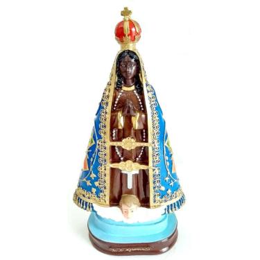 Imagem de Imagem Escultura Nossa Senhora Aparecida 20 cm Resina