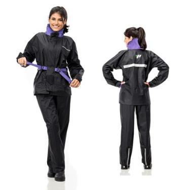 Imagem de Capa Chuva Motoqueira Feminina Lilas Nylon Pp P M G Gg Ex - Pantaneiro