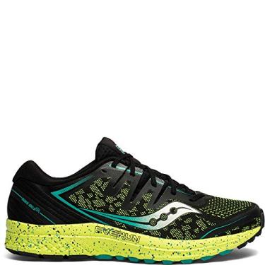 Imagem de Saucony Tênis de corrida masculino Guide Iso 2 Tr Trail, Preto/Citron, 36 BR