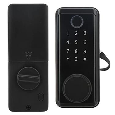 Imagem de VOMEKO Smart Deadlock Lock, trava de porta de entrada sem chave, código de senha biométrico Código eletrônico Teclado Bluetooth Padlock para Tuya Smart, para casas e hotel