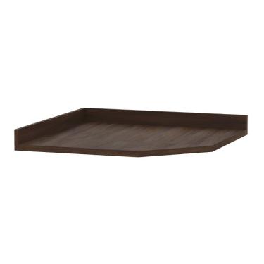 Imagem de Tampo Luciane Canto Diagonal 76 Cm Nogueira Dourado