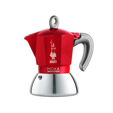 Imagem de Cafeteira Italiana Bialetti Moka Induction Em Alumínio 2 Xícaras Vermelho