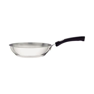 Imagem de Frigideira Tramontina Solar Silicone Rasa Em Aço Inox Fundo Triplo Com Cabo De Silicone...