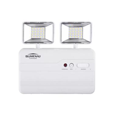 Imagem de Luminária De Emergência Bloco Autônomo Led Blumenau 2 Faróis 5w Bivolt