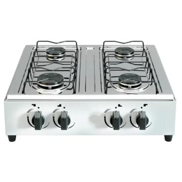 Imagem de Fogão Cooktop De Mesa Portátil A Gás 4 Bocas (Branco)