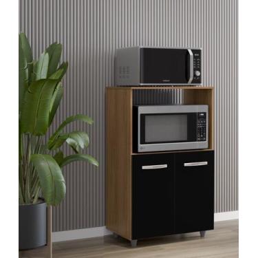 Imagem de Amário Multiuso Tais 60cm 2 Portas 1 Nicho para Microondas - Savana/Pr