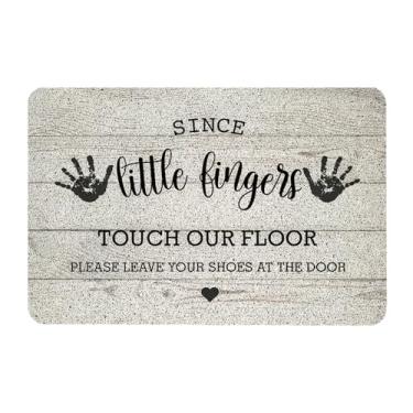 Imagem de Lacosu Capacho De Boas-Vindas, Por Favor, Tire Os Sapatos, Capacho, Já Que Dedinhos Tocam No Chão, Na Entrada Da Varanda Frente Casa, 17" X 30", (Nylon)