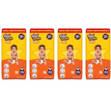 Imagem de Kit 4 Fraldas Descartáveis Piquitucho Hiper - Todos Os Taman, XG