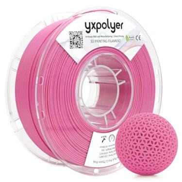 Imagem de yxpolyer Filamento de impressora 3D PLA Pro PLA flexível rosa para impressão de basquete sem ar, leve de alta elasticidade macia PLA 1,75 mm 1 kg com carretel de PC reutilizável - compatível com a