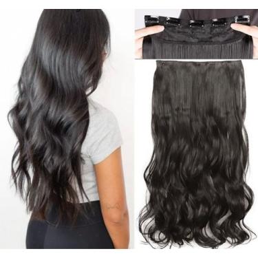 Imagem de Aplique de Cabelo Tic Tac Fibra Bio Orgânica Ondulado 70cm Super Natur