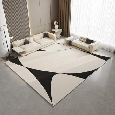 Imagem de Tapete leve, luxuoso e ultrafino de areia para sala de estar, quarto, cabeceira, hall de entrada e decoração de casa (120 x 160 cm (3,9 x 5,3 pés/CXS sem fiapos 6)