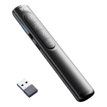 Imagem de Apresentador de Slides Sem Fio 2.4GHz com Laser Vermelho, Caneta PowerPoint Controle Remoto para PPT, Aulas, Reuniões, Palestras, Simpósios, Congressos, Avançador de Slides Multimídia Profissional