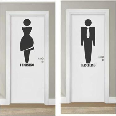 Imagem de Adesivo Para Porta De Banheiro Mod07 - Lojinha Da Luc Adesivos