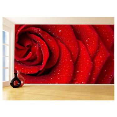 Imagem de Papel De Parede Flores Rosas Vermelhas Pétala 3,5M Nfl258 - Você Decor