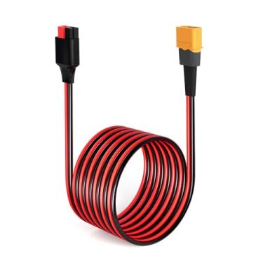 Imagem de ELFCULB Adaptador XT60 para Anderson, 12AWG XT60 macho para cabo conector Anderson para bateria RC estação de energia solar portátil e painel solar (20FT)