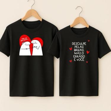 Imagem de Camiseta Casal Estampa Desculpe Pelas Brigas Mas O Errado É Você Meme 