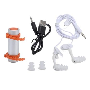 Imagem de Cffuvros Player de Mp3 À Prova de Água, Som Sem Perdas Hifi e 8 GB de Memória MP3 Player Com Fones de Ouvido À Prova de Água para Surf de Mergulho Na Corrida (Prata)