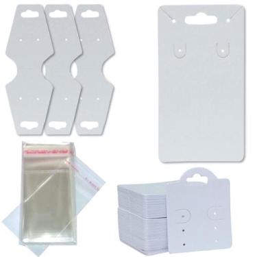 Imagem de Cartelas Bijuterias Tags Semijoias Saquinhos Kit 300 Und. - Geral, Bra