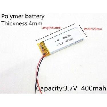 Imagem de (1pc)bateria 400 Mah 3,7v 2 Fios 402050 4mmx 20mm X 50mm - bgb