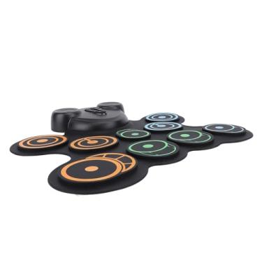 Imagem de RiToEasysports Roll Up Practice Drum Pad Drum Portátil Tambor Elétrico Definido USB Recarregável Com Alto -falante Duplo Almofadas Leves Leves para Jogos de Música Presentes
