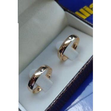 Imagem de Alianças par Casal Casamento Ouro 18 Kilates 3 Gramas 3 mm Maciça - Al