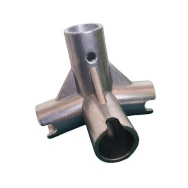 Imagem de YIJU Conector de rede de badminton prateado, leve, versátil e fácil de instalar, conector de estrutura de rede esportiva, Diâmetro Interno 2.2