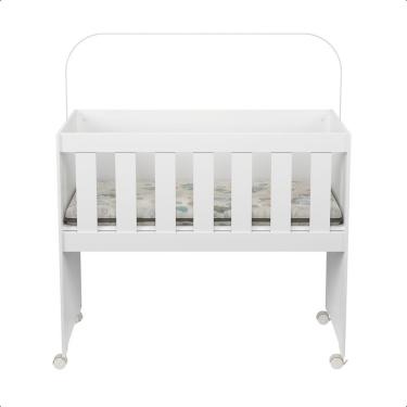 Imagem de Mini Berço Moisés Trocador Com Colchão Multifuncional 5x1 Branco