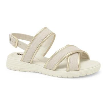Imagem de Sandália Feminina Comfortflex Tiras Cruzadas em X Fivela Confortável, 