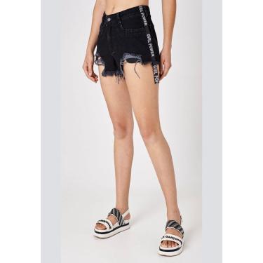 Imagem de Shorts Jeans La'Oase Hot Pants Violeta Feminino-Feminino